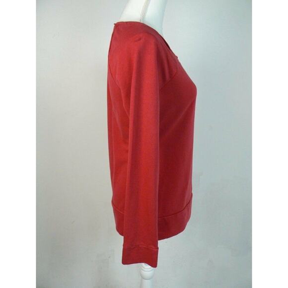 $80 Chip & Pepper Red Twisted Neckline Relaxed Fit XS Sweatshirt Top NEW - Picture 5 of 5